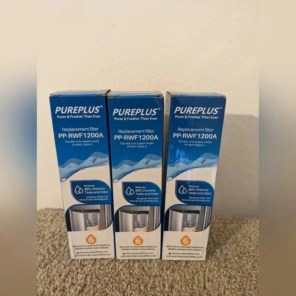 3 Pack PurePlus Refrigerator Replacement Filter‎ PP-RWF1200A Kenmore LG